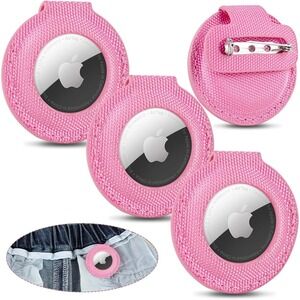Apple AirTag Holder Case Cover with Pin‎ Safety Buckle Pink